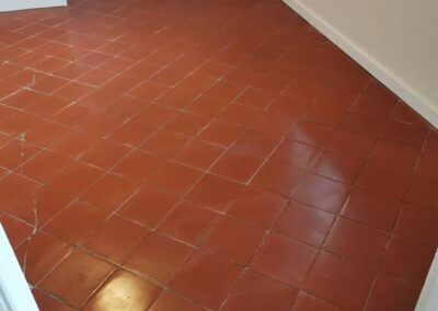 Sol en terre cuite après traitement Perpignan